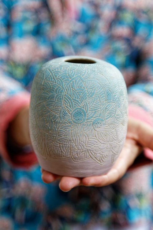 Vase "Douceur lagon"
