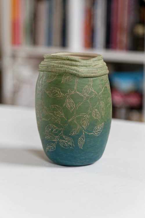 Vase aux feuilles vertes (petit)